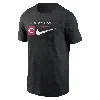 Nike Black Cincinnati Reds Team Swoosh Lockup T-shirt In Black
