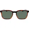Nike Circuit 55mm Square Sunglasses In Soft Tortoise/green
