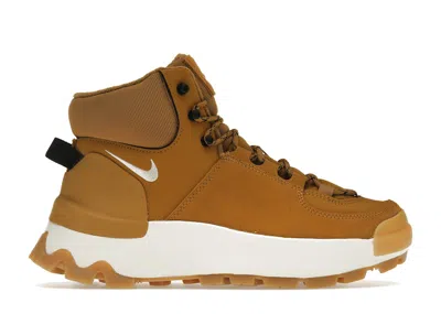 Pre-owned Nike City Classic (women's) Sneakers In Wheat/black/gum Light Brown In Multi