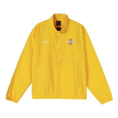 Nike City Edition Dna Los Angeles Lakers Sports Jacket Yellow