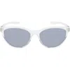 Nike City Persona 57mm Cat Eye Sunglasses In Clear/grey