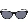 Nike City Persona 57mm Cat Eye Sunglasses In Matte Black/grey