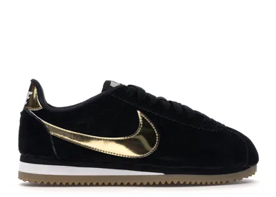 Pre-owned Nike Classic Cortez Metallic Gold Gum (women's) Sneakers In Black/phantom/gum Light Brown