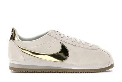 Pre-owned Nike Classic Cortez Metallic Gold (women's) Sneakers In Phantom/string/gum Light Brown