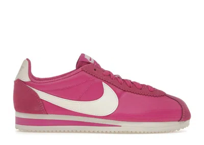 Pre-owned Nike Classic Cortez Nylon (women's) Sneakers In Active Fuchsia/summit White/sail