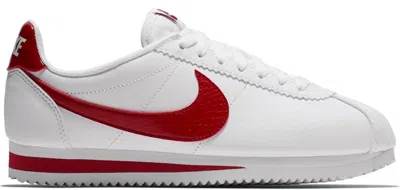 Pre-owned Nike Classic Cortez (women's) Sneakers In White/red Crush