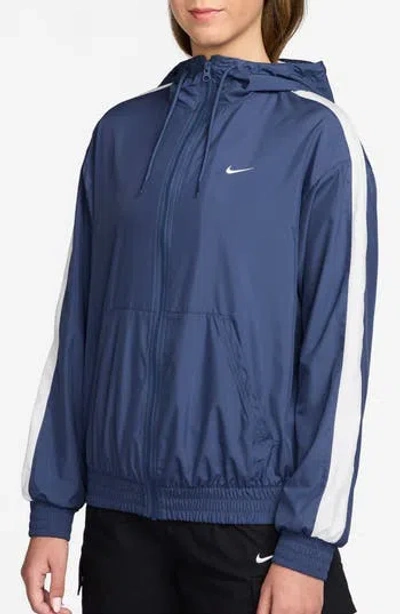 Nike Classic Hooded Zip Jacket In Blue