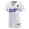 Nike Clayton Kershaw Los Angeles Dodgers 2024 World Series  Women's Mlb Replica Jersey In White