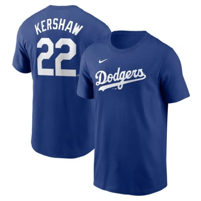 Nike Clayton Kershaw Los Angeles Dodgers Fuse  Men's Mlb T-shirt In Blue