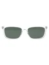 Nike Embar 56mm Polarized Square Sunglasses In White