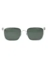 Nike Embar 56mm Polarized Square Sunglasses In White