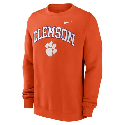 Nike Clemson Arch  Men's College Pullover Crew In Orange