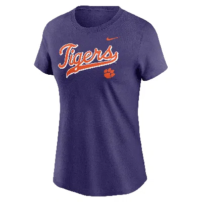 Nike Clemson Athletic Prep Arch Local Script  Women's College T-shirt