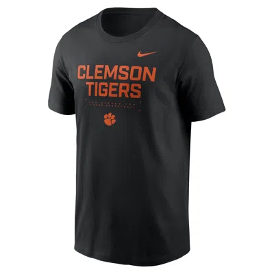 Nike Clemson Courtside Basketball  Men's Dri-fit College T-shirt In Black