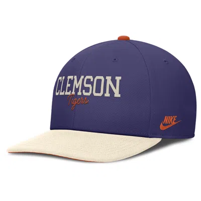 Nike Clemson Legacy Script  Men's Dri-fit College Adjustable Hat In Blue