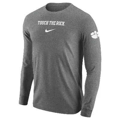 Nike Clemson  Men's College Long-sleeve T-shirt In Gray