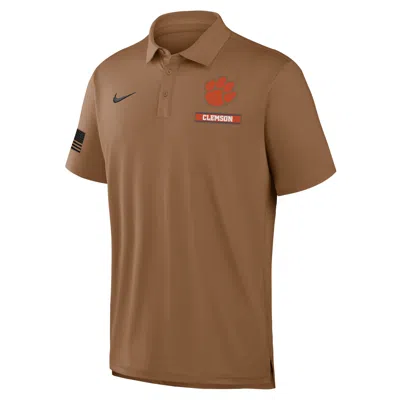 Nike Clemson Military Appreciation  Men's Dri-fit College Polo In Brown