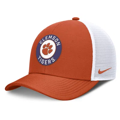 Nike Clemson Primetime Rise  Men's Dri-fit College Trucker Adjustable Hat In Orange