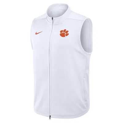 Nike Clemson Primetime Victory  Men's Therma-fit College Full-zip Vest In White