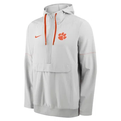 Nike Clemson Sideline Anorak  Men's College 1/2-zip Hooded Jacket In Gray