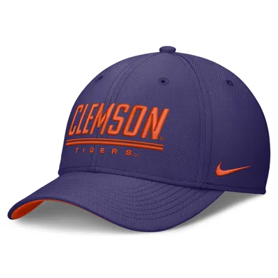 Nike Clemson Sideline Rise  Men's Dri-fit College Hat In Purple