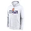 Nike Clemson Tigers Primetime Club Campus  Men's College Pullover Hoodie In White