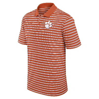 Nike Clemson Tigers Primetime Victory Striped  Men's Dri-fit College Polo In Orange