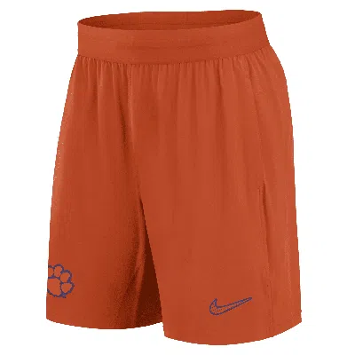 Nike Clemson Tigers Sideline  Men's Dri-fit College Shorts In Orange