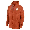 Nike Clemson Tigers Sideline Team Issue  Men's College Full-zip Hoodie In Orange
