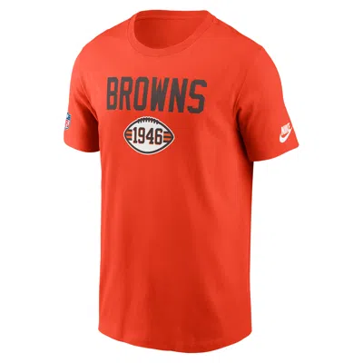 Nike Orange Cleveland Browns Alt Pack Onside Conversion Performance T-shirt In Red