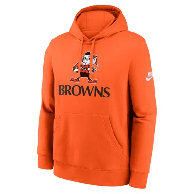 Nike Cleveland Browns Best Season Rewind Club  Men's Nfl Pullover Hoodie In Orange