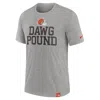 Nike Men's Heather Gray Cleveland Browns Blitz Tri-blend T-shirt In Grey