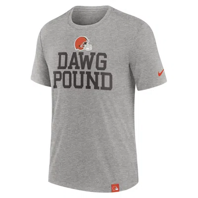 Nike Cleveland Browns Blitz  Men's Nfl T-shirt In Gray