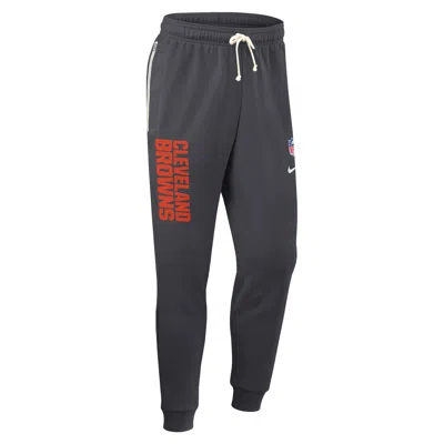 Nike Cleveland Browns Ground Game Sideline  Men's Dri-fit Nfl Taper Pants In Gray