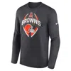 Nike Cleveland Browns Legend Icon  Men's Dri-fit Nfl Long-sleeve T-shirt In Gray