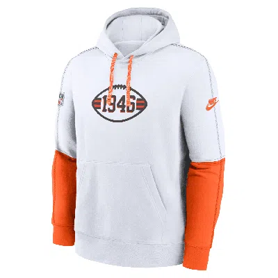 Nike Cleveland Browns Logo Team Issue Club  Men's Nfl Pullover Hoodie In White