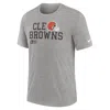 Nike Cleveland Browns Overlap Lockup  Men's Nfl T-shirt In Grey