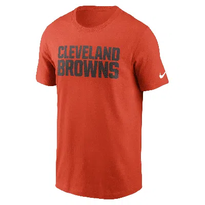 Nike Cleveland Browns Primetime Wordmark Essential  Men's Nfl T-shirt In Orange