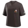 Nike Cleveland Browns Rewind Pocket Boxy  Women's Nfl T-shirt In Brown