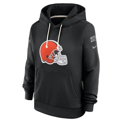 Nike Cleveland Browns Salute To Service Sideline  Women's Dri-fit Nfl Pullover Hoodie In Multi