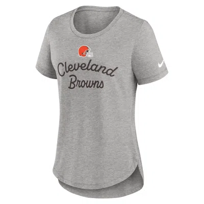Nike Cleveland Browns Script  Women's Nfl T-shirt In Gray