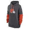 Nike Cleveland Browns Sideline Essential  Women's Nfl Pullover Hoodie In Grey