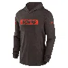 Nike Men's Brown Cleveland Browns Sideline Hoodie Performance Long Sleeve T-shirt In Brown