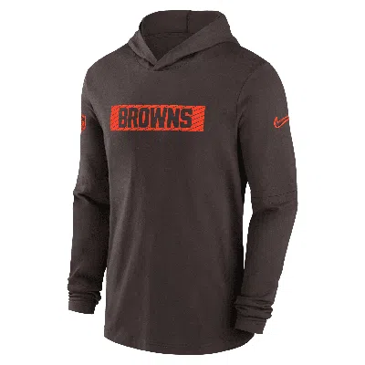 Nike Cleveland Browns Sideline  Men's Dri-fit Nfl Long-sleeve Hooded Top