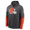 Nike Cleveland Browns Sideline Team Issue Club  Men's Nfl Pullover Hoodie In Grey