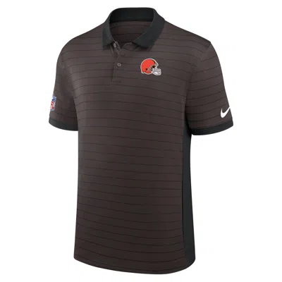 Nike Cleveland Browns Sideline Victory Stripe  Men's Dri-fit Nfl Polo