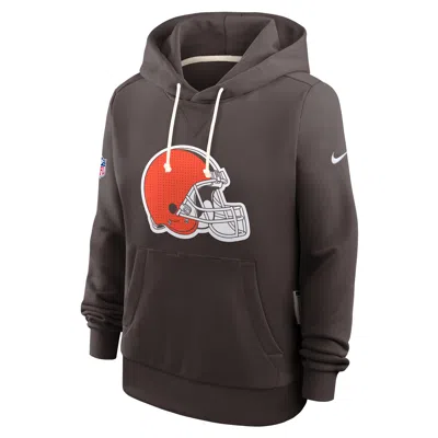 Nike Cleveland Browns Sideline  Women's Dri-fit Nfl Pullover Hoodie