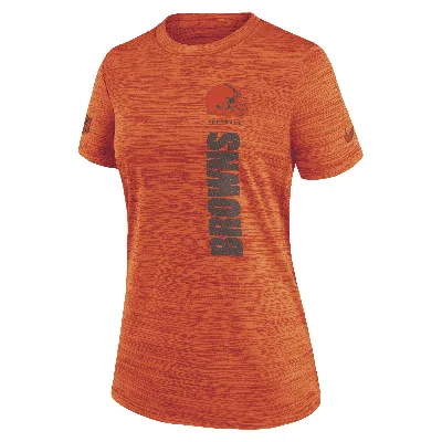 Nike Cleveland Browns Velocity  Women's Dri-fit Nfl T-shirt In White