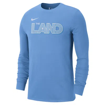 Nike Cleveland Cavaliers Essential City Edition  Men's Nba Long-sleeve T-shirt In Blue