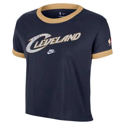 Nike Cleveland Cavaliers Essential Hardwood Classics  Women's Nba T-shirt In Blue